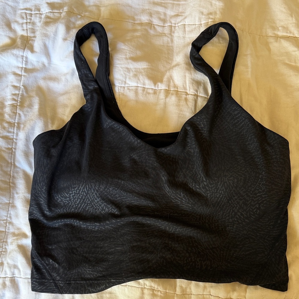 lululemon athletica Textured Black Sports Bra